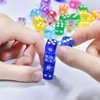 DAGONGREN 100 Pieces 12MM Small 6 Sided Dice Set Translucent Colors Dice, with Black Pouch for Board Game