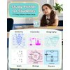 HiHTV Sticker Printer - Mini Sticker Maker Machine with 3 Roll Tapes, Bluetooth Portable Inkless Printpods Pocket Printer for Kids Study Notes, Anatomical Diagrams, Photos, Kids Gift