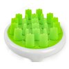 Zyllion Hair Shampoo Brush and Scalp Massager Care for Dandruff Removal, Scrubber, Hair Growth and Exfoliator with Flat and Pointed Soft Silicone Bristles for Women and Men - Green (ZMA-12-GR)