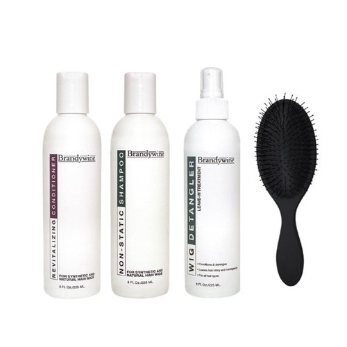 Brandywine 8oz Shampoo, Conditioner, Detangler and Paddle Brush Kit