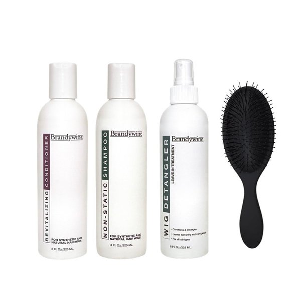 Brandywine 8oz Shampoo, Conditioner, Detangler and Paddle Brush Kit