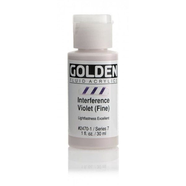 Golden Fluid Acrylic Paint 1 Ounce-Interference Violet Fine