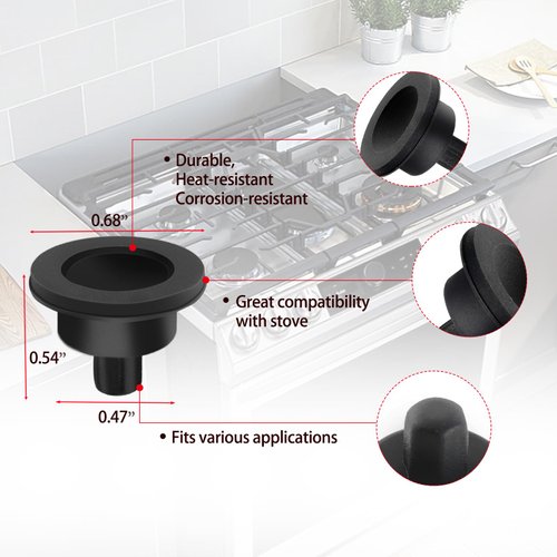 12 Pcs 815689 Grate Rubber Feet for Wolf Range Stove Parts CT Gas Cooktop Grate Rubber Feet Pad Replacement kit Wolf GR Series Gas Range Grate Rubber Feet Stove Top Protector Burner Grate Pad Grommets