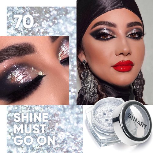 SINART Eyeshadow Eye Shadow, Glitter Eyeshadow, Eye Makeup, Eyeshadow Powder Glitter, STAR POWDER Shine and shimmer, NO Animal Testing & Cruelty Free 1g/ 0.03OZ (70)