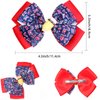 Pencil Bow Hair Clips Back to School Cheer Hair Bows Handmade Hair Pins Apple Hair Bows Clips for Girls Hair Bow Barrette Grosgrain Ribbon Alligator Hairgrips for First Day of School 2PCS