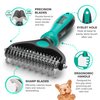 Ruff 'N Ruffus Dog Brush for Shedding - Double Sided Undercoat Rake for Dogs & Cats - Dematting Comb for Dogs - Deshedding Dog Brush with Nail Clipper - Cat Grooming Brush Reduce Shedding by 95%
