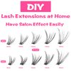 DIY Lash Clusters Eyelash Extension Kit 240 pcs 30D40D Individual Lashes with Lash Bond and Seal and Lash Applicator Tweezers D Curl 8-16mm Mixed Length Lashes by EYDEVRO