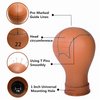 COMMGOAL Mannequin Head for Wigs with Guide Lines, Pre-Marked Wig Head for Wig Making and Styling, Compatible with Wig Stand, Sturdy for 10 Years, 22 Inch, Brown