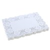 DECORA 9X6.5 Inch Rectangle White Paper Doilies for Birthday Party Wedding Tableware Decoration,Pack of 200