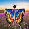 WhiteUniQoon Butterfly Costume Halloween Costumes for Girls Kids, Butterfly Wings Costume Cape Shawl for Girls Fairy Wing, 011