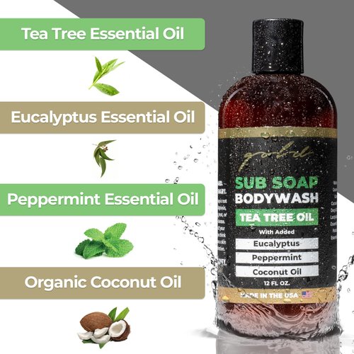 Gold BJJ Submission Soap Body Wash - Shower Gel Packed with Tea Tree Oil for Jiu Jitsu, Wrestling, MMA, and Boxing