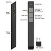 NORWII N26 Wireless Presenter Remote PowerPoint Clicker Customize Buttons 100M/328FT Long Control Distance Presentation Remote for Mac/Computer/Laptop (Black)