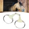 FECAMOS Horse Snaffle Bit, Rubber Wrapped Easy to Control Compact Horse Mouth Bit Apple Flavor Professional for Racing