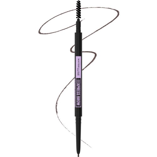Maybelline Express Brow Ultra Slim Eyebrow Makeup, Brow Pencil with Precision Tip and Spoolie for Defined Eyebrows, Black Brown, 1 Count