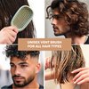 TADA Men Hair Brush for Women Men Kids, Detangler Brush for Curly Hair, Detangling Comb (Beige)