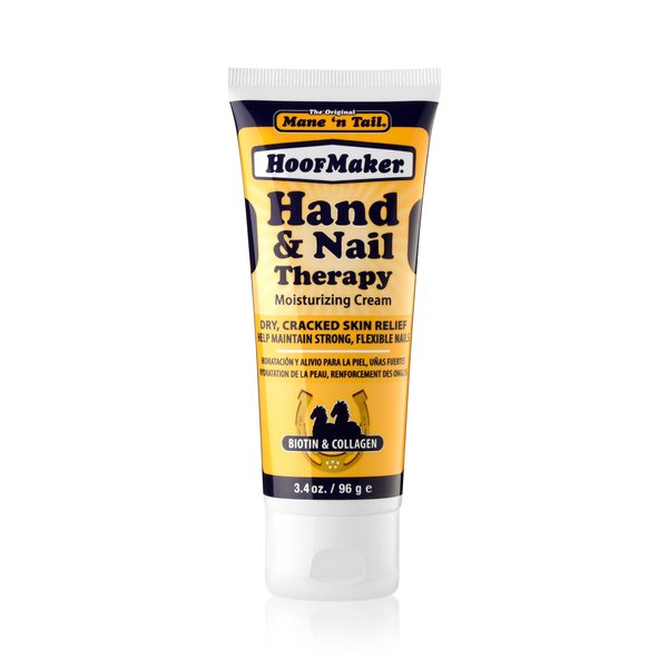 Mane 'n Tail Hoofmaker Hand & Nail Therapy 3.4 oz Moisturizing Cream Relieve dry skin with Biotin, Collagen, Coconut and Castor oil plus Sodium Hyaluronate for strong flexible nails