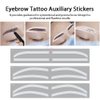 6 Pairs Disposable Eyebrow Auxiliary Sticker Disposable Adhesive Eyebrow Template Sticker Eyebrow Tattoo Template Sticker for Semi Permanent Makeup Position (6 Pairs Sticker+1 Dark Brown Brow Pen)