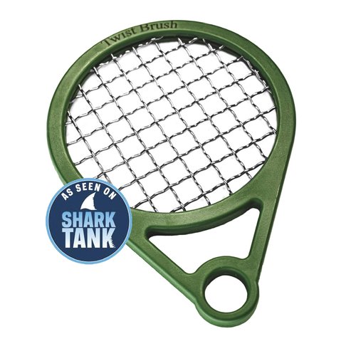 Twist It Up Comb - As Seen on Shark Tank - Alternative to Hair Sponges for Black Men's Curly Hair, Tennis Racket-Style Hair Twisting Tool (Green)