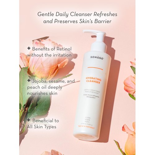 SONAGE Hydrating Cleanser | Daily Noncomedogenic Gentle Facial Cream Cleanser | Hydrating Face Wash For All Skin Types