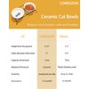 Cat Bowls, Upgraded 13 oz Ceramic Elevated Cat Food Bowls for Food and Water, Raised 2 Cat Dishes with Stainless Steel Stand Non-Slip and Anti-Rust, for Indoor Cats and Small Dog Bowl, Dishwasher Safe