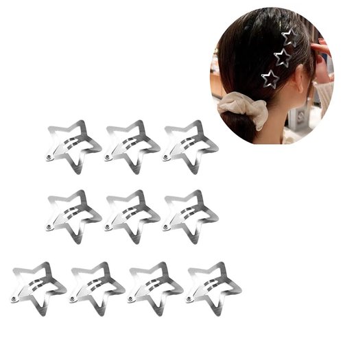 Meikakka Star Shape Hair Clips,Metal Hair Clip Non Slip Barrettes Hairpins for Girl,Cute Hair Clips.Y2K Cute Lovely Non-slip Metal Hair Barrettes Hair Accessories for Women Girls.5pcs