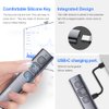 【Soft and Big Button】 Norwii N95 Rechargeable Presentation Clicker for Powerpoint Presentations, 2.4GHz Laser Pointer Presentation Remote Wireless Presenter Slide Clicker for Computer Laptop Mac