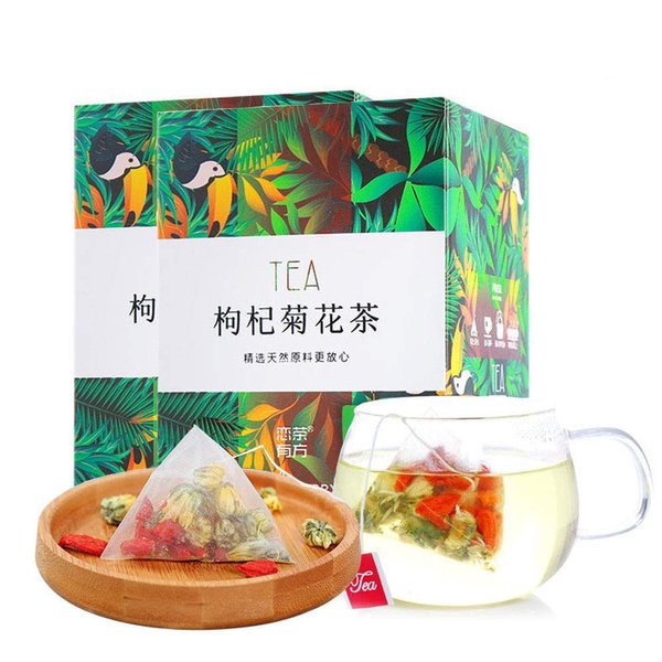 2 Boxes Goji Berries Chrysanthemum Tea Bags (24bags), 枸杞菊花茶, Chinese Pure Nature Wolfberry Health Care Mixed Tea, Combination Tea