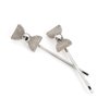 Caravan Mesh Tied Metal Bows With Ceter Ball Bobby Pins In Gold Or Silver Are Nickel Free Pair
