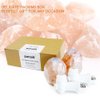 pursalt 2 Pack Himalayan Natural Salt Lamp Night Light Plug in, Certificated 360 Degree Rotatable Wall Plug with Extra 4 Replacement Bulbs for Bathroom Bedroom, Pink Crystal Rock Salt Hand Crafted