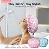 RosyReeds Hair Care & Accessories: 2PCS Microfiber Hair Towel Wrap, Super Absorbent for Women Curly Long Hair Drying; 2PCS Shower Cap Reusable Waterproof, Dual Layer; 8PCS Satin Scrunchies & Hair Ties