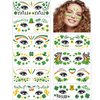 EVECILOO 10 Pcs St Patricks Day Face Tattoos, Shamrock Tattoo Stickers, Irish Stickers Green Face Tattoo Kit, Saint Patricks Day Irish Parade Party Favors Body Decoration Make Up for Kids