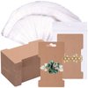 150 Pcs Hair Clip Display Cards with 150 Pcs Self- Seal Bags, Hair Bow Holder Cards Rectangular Hair Barrettes Jewelry Display Holder Brown Paper Cardboard for Hair Accessories Display and Organizing