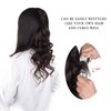 14" Clip in Hair Extensions Real Human Hair for Women - Silky Straight Jet Black Human Hair Clip in Extensions 50grams 4pieces #1 Color
