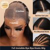 UNICE Bye Bye Knots Wig Yaki Kinky Straight Bob Wigs Human Hair Pre Bleached Invisible Knots 7x5 Lace Front Wigs Human Hair Pre Everything Glueless Wigs Pre Plucked Pre Cut Lace 14 inch