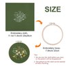 FEPITO 2 Sets Full Range Embroidery Starter Kit with Pattern and Instructions Cross Stitch Kit Includes 2 Pcs Embroidery Clothes with Floral Pattern, 1 Pcs Plastic Embroidery Hoops, 1 Pcs Scissor