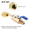 Aupoko R410A Angled Compact Ball Valve 5/16’’ SAE Female to 1/4’’ SAE Male, 3 Colors Shut-Off Ball Valve Adapters, for HVAC Air Conditioning Refrigerant R134A R12 R22 R502