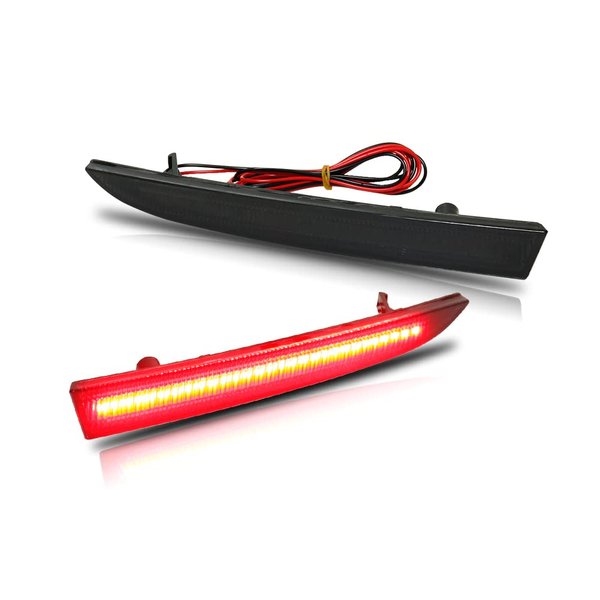 GTINTHEBOX Smoked Lens LED Tail Brake Rear Fog Light Bumper Reflector Lamps for 2016-2020 Chevrolet Camaro Traverse,Cadillac ATS XT5,2008 2009 Pontiac G8 (Full LED Style)