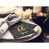 Cheers to 60 Years Cocktail Napkins | Happy 60th Birthday Decorations for Men and Women and Wedding Anniversary Party Decorations | 50-Pack 3-Ply Napkins | 5 x 5 inch folded (Black)