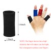 ELANE 40 Pcs Finger Sleeves Protectors,Finger Sleeves for Arthritis Trigger Finger Splint for Thumb,Finger Brace for Arthritis Pain and Support (Black,Blue,Red,Beige)