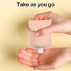 Pcmursal 3 Packs Small Hand Sanitizer Holder Mini Hand Sanitizer Holder Hand Sanitizer Portable Leather Sanitizer Holder Empty Bottles (Black, Pink, Grey)