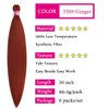 UPerfe Ginger Braiding Hair Extensions for Braids Kanekalon 350 Braiding Hair Pre Stretched Prestretched Braiding Hair Knotless Jumbo Colored Braiding Hair 26 inch 6 Bundles