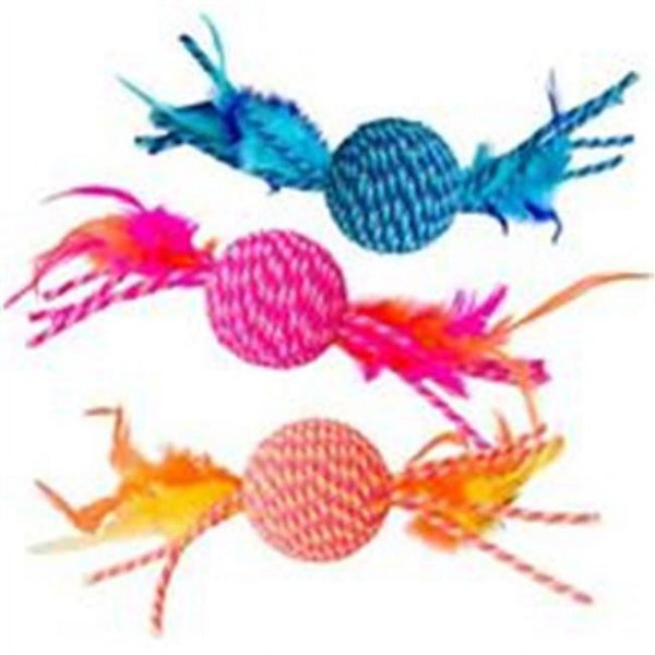 Elasteeez Ball/Feathers Cat Toy