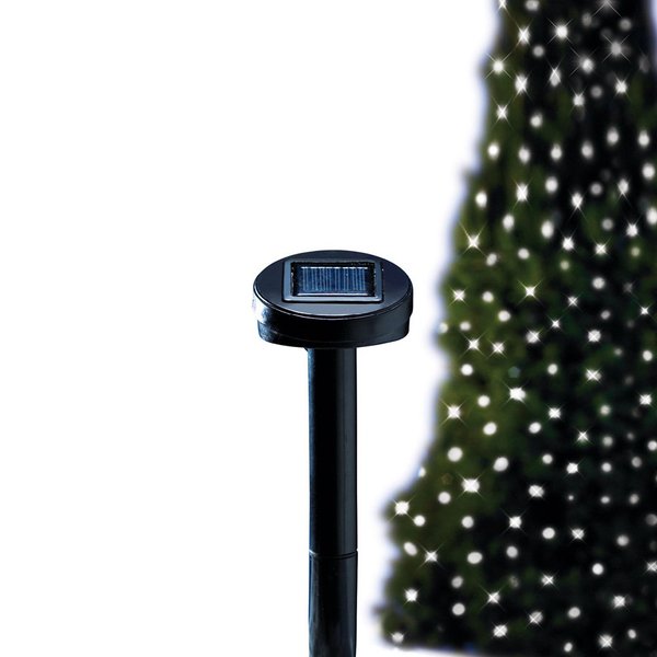 Collections Etc 23 feet 60-Light Solar Powered String Lights, for Outdoor, Home, Lawn, Garden, Patio, Party or Holiday Decorations, White