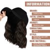 FORCUTEU Hat Wigs for Black Women Short Wave Black Baseball Cap Wig Synthetic Brown Wave Wig Hat Adjustable Black Baseball Cap Wig for Daily Party