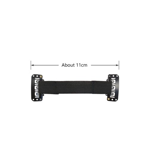 YTBYT 4 Pcs Facelift Bands with Clips Invisible Face Stretching Lifting Strap Adjustable Elastic Band Face Slimming Band (11cm Black Single Bands)