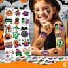 Halloween Temporary Tattoos Bulk Real Glitter Temporary Halloween Tattoos for Kids, Individual Non Candy Treats Class Party Giveaways for Kids Bulk, Goodies Fillers Class Gifts Prizes