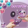 ZTATU Mini Octopus Toy Stress Balls for Kids (1PCS) Squishy Toys Glitter Sugar Ball, Cute Octopus Squishy Ball Stress Toys, Sensory Toys Party Favors Sea Animals Stress Relief Toy (Purple)