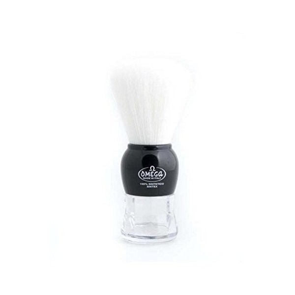 Omega Shaving Brush # 90072 100% Synthetic Syntex Black