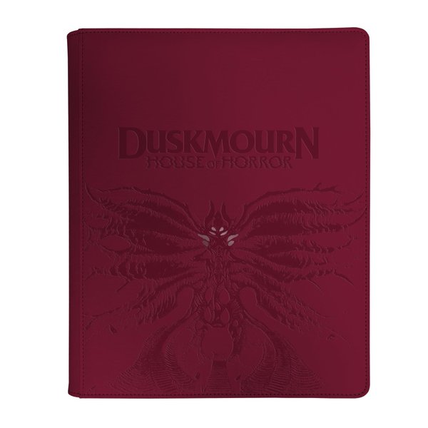 Ultra PRO - MTG Duskmourn 9-Pocket Premium Zippered PRO-Binder Creepy Leather, Stores and Protects up to 360 Standard Size Cards in Sideloading pockets, Debossed MTG Art Symbol, Zippered Closure