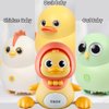 Meiweichuang Baby Music Toy Duck Baby Belly Time Toy 3-6 0-6 6-12 Months Newborn Development Crawling Toy Glowing Walking Singing Toy 1-2 3-4 Years Old Boys and Girls Gifts (Yellow)